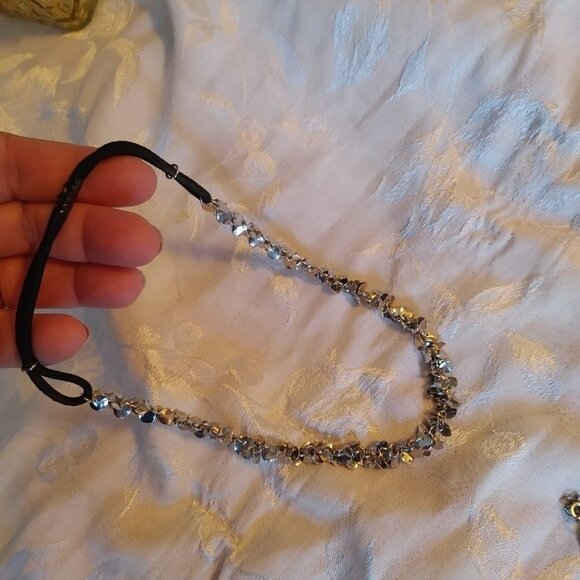 3/$30 Retro Boho Wavy Metal MultiSilver Tone Shiny Disc Necklace Women Jewelry - Picture 2 of 6